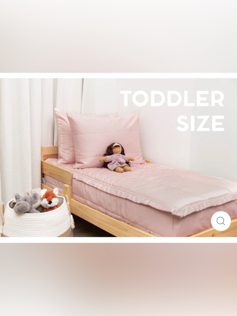 Toddler Comforter Set in Soft Pink - Cozy Kids Bedding